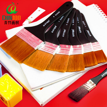 Green Bamboo Nylon Brush oil painting Painting Board Brushed Brush propylene Oil Painting Flat Fine Art Water Powder Paint Brush