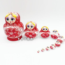() ten-story large belly red Russian kit Wooden Toy Craft Gift wish for home pendulum