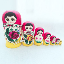 () Seven layers of girl Russian sets of wooden toys Wooden Toy Gift Wish Doll Couple Birthday Gifts