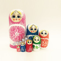 () Seven layers of pink Russian sets of wooden toys Wooden Toys Gifts of May Birthday Gifts Love Affair