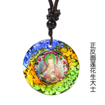 Knot Edge Glazed Lotus Peanuts Master Like Pendant Pendant Necklace Brown Rope Diameter 3 5 cm