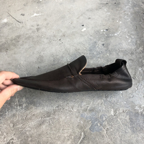 Retro Loafers Men Autumn Flat trendy shoes Driving Casual Shoes Leather Breathable Men Bean Shoes British Leather Shoes