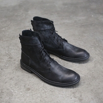 2021 autumn and winter black Martin boots men original retro high mens shoes thick soles trendy shoes leather boots leather boots