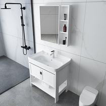 Washbasin cabinet combination Floor-to-ceiling bathroom cabinet Bathroom sink Small apartment washbasin Light luxury bathroom basin