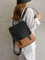 Iringer Lady Genuine Leather Double Shoulder Bag Casual Fashion 100 Hitch Travel Handbag Upscale Foreign Air Soft Leather Surge Backpack