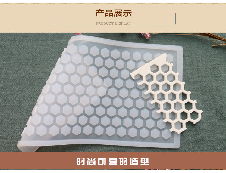 硅胶蜂巢插件巧克力模具烘焙蜂窝模具创意巧克力片蛋糕装饰