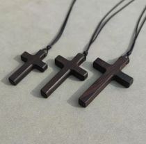 JDJ gift purple sandalwood Ebony couple cross necklace pendant original design car hanging simple hanging jewelry