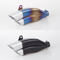 Motorcycle modified exhaust pipe muffler MSX125 Double pipe exhaust GSXR750 R3 CBR650 NINJA