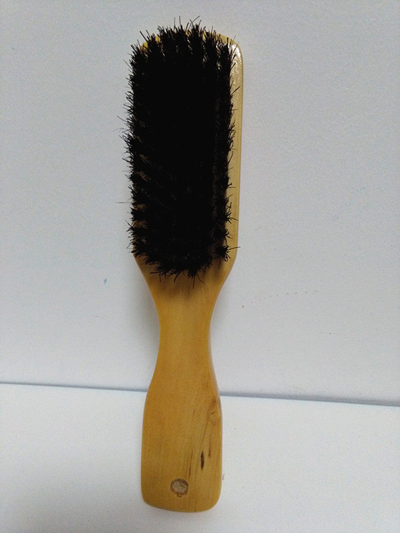 鞋刷子猪毛手柄刷软毛刷擦鞋油刷长柄刷猪鬃毛刷子皮具除尘清洁刷