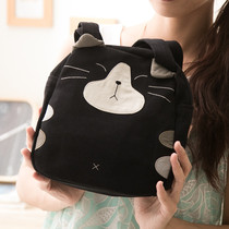 Taiwans pop-pop cat 110265 cute black kitty classic handbag Vietnamese production (small)