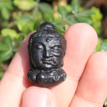 Dialect Hetian Jade boutique Xinjiang rare beauty temples lamb White Jade bottom ink Jade seed material a pendant between N