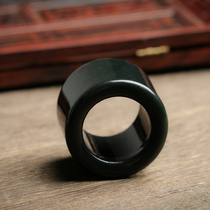 Dialect and Tian Jade native Xinjiang Black Jade finger only 59 yuan boutique quaint atmosphere mens ring promotion A