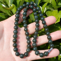 Dialect and Tian jade Special RMB100 wearing class Xinjiang Qingyu 8mm necklace jade hand chain exploits to give back to Yuyou