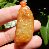 Dialect and Tian jade Collection Class Xinjiang Yulong River boutique gold bag silver yellow Qinhuangqin Unique Seed Dragon Jade Pendant f