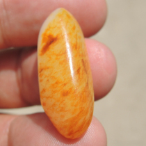 Dialect Hetian Jade special big leak only 39000 yuan treasures red leather gold wrapped silver mutton Jade seed ring surface