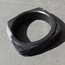 Dialect Hetian Jade special only 35800 yuan collection level black and white blue seed bracelet 58 points 5mmw