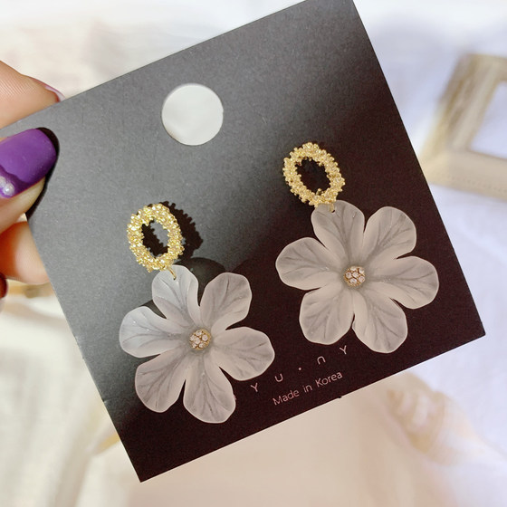 2023 Hot Flower Acrylic Gold Sterling Silver Needle Earrings 다재다능한 얼굴 슬림 귀걸이 귀걸이 2023 Hot Flower Acrylic Gold Sterling Silver Needle Earrings 다재다능한 얼굴 슬림 귀걸이 귀걸이