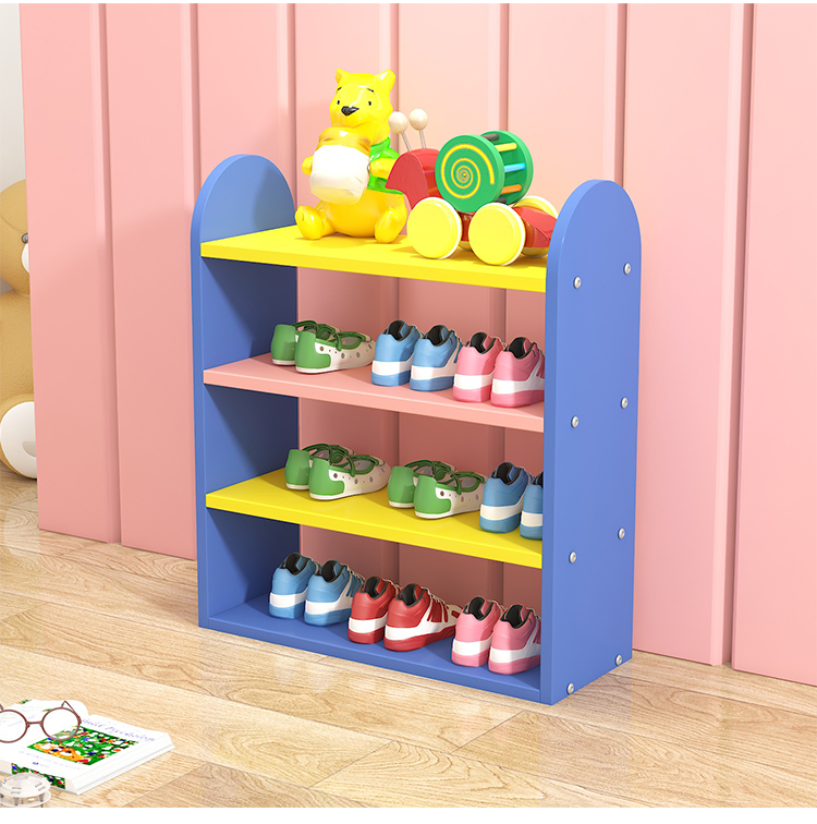 Children Baby shoe rack Mini narrow and small cute Mini cartoon Baby girl boy Easy to contain storage shoe cabinet