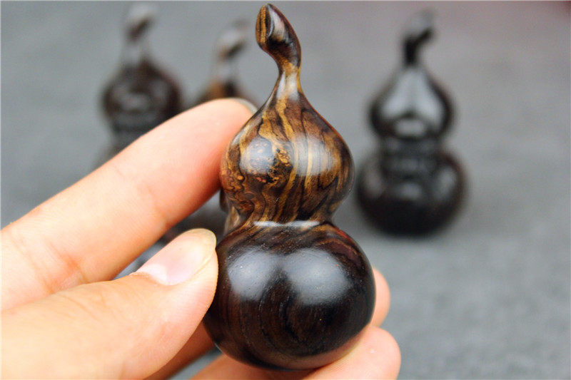 大量批发紫光檀乌木红檀木料制作【老寿星葫芦】挂件手把件木料