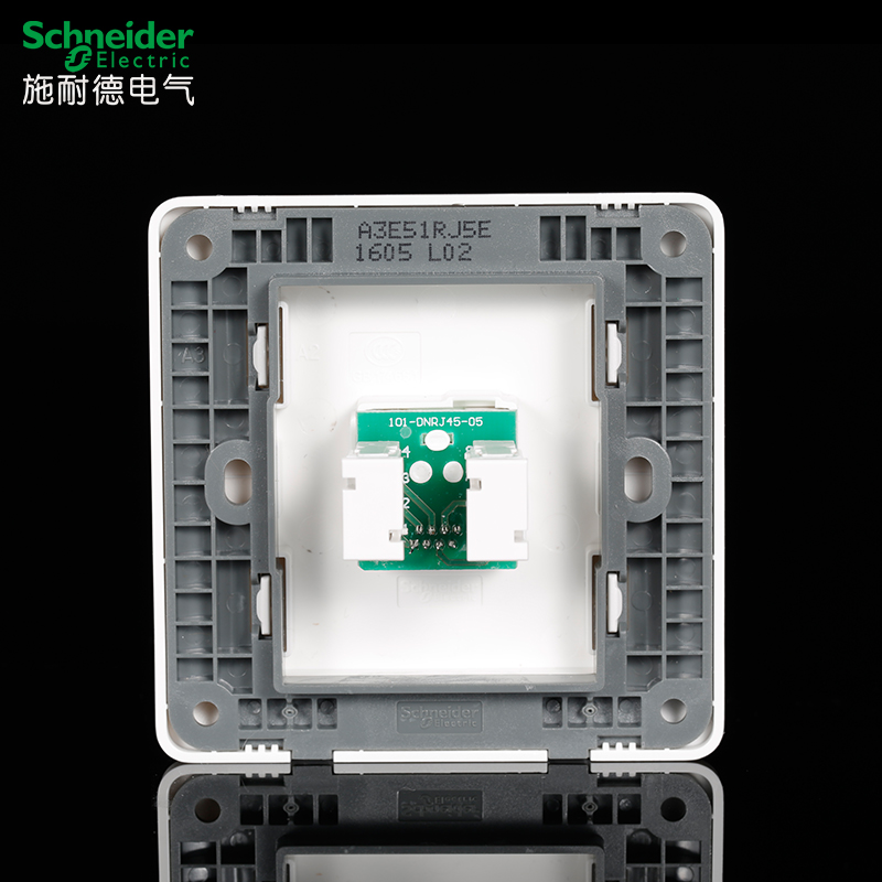 施耐德电气 开关插座 单联电脑信息网络插座面板 墙壁弱电 睿意白产品展示图5