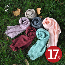 Male and female universal soft cotton scarves art pure color spring autumn winter 100 hitch shawl cape