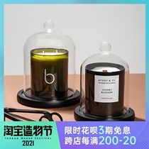 Fragrance candle glass special dust cover Living room desktop ornaments Simple modern creative transparent furniture decorations