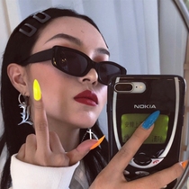 ins European and American retro rectangular sunglasses female trendsetter ulzzang net red hip-hop sunglasses male Bundy glasses