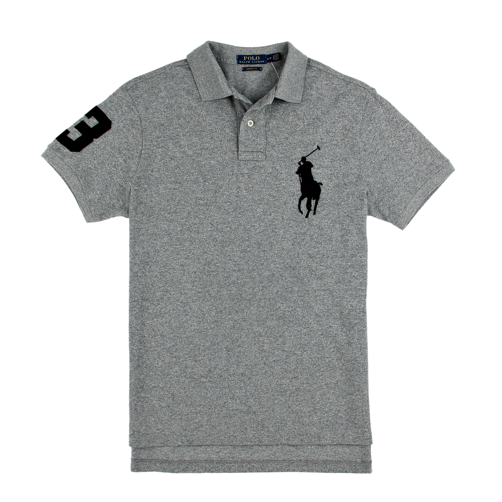 ralph lauren正品代购 经典纯色修身大马标短袖polo衫男