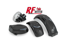 Jincheng 50Q-7 little monkey DAX Charlie Gorilla small golden boy accessories imitation carbon fiber headlight mud tile