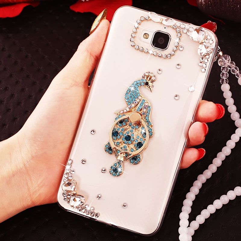 huawei glory 3c mobile phone shell h30t00 protective cover t10/u10 crystal diamond u00 with lanyard l01 transparent soft