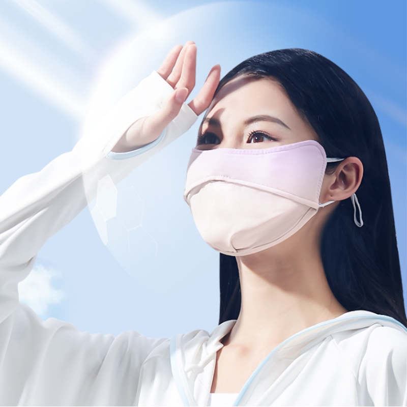 冰丝防晒口罩女全脸防紫外线渐变
