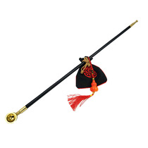 Long large cigarette bag pot stage props Ji Xiaolan dry smoke bag retro pipe long pipe brass cigarette pot