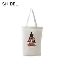 SNIDEL spring and summer hair strip orange cooperation pure cotton stamp environmental canvas bag SWGB201621