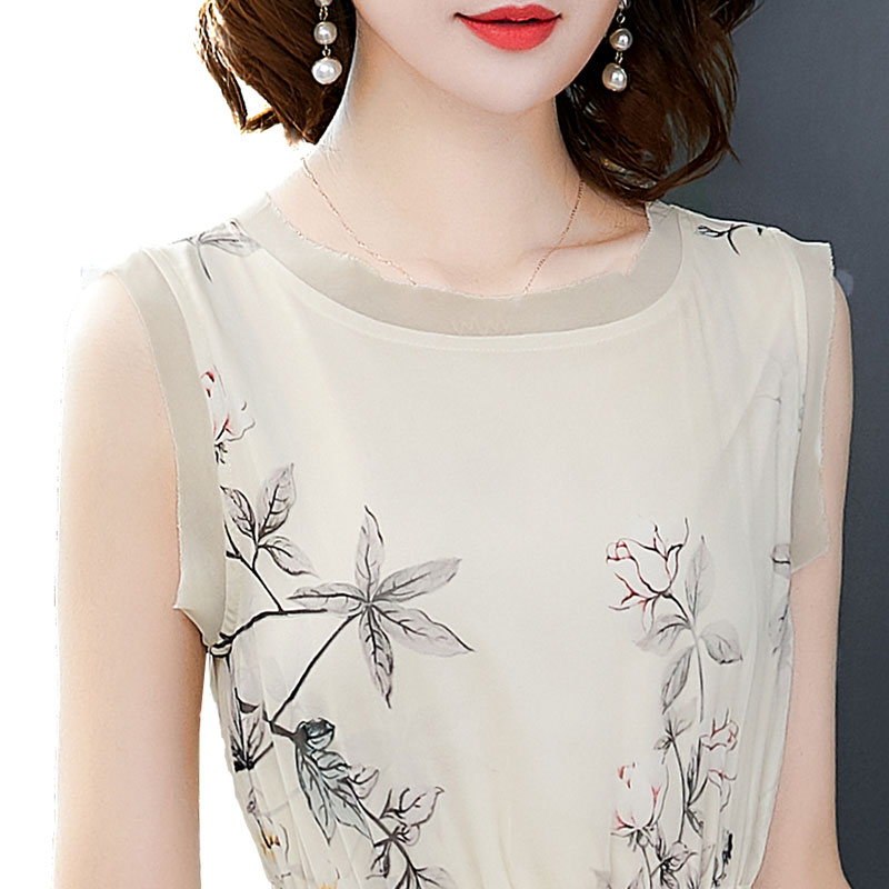 Mrs. Young Mama Hangzhou silk silk silk silk dress summer dress 2022 new style