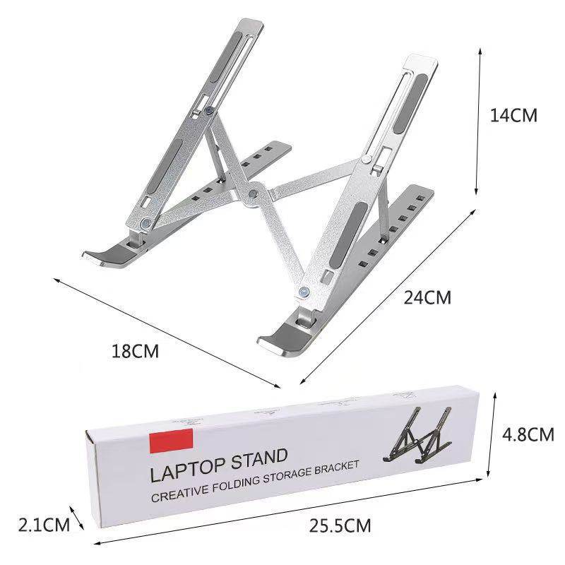 Upgrade-N3 notebook holder silver aluminum alloy six level adjustment 18 inches