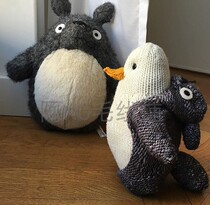 Hood hoodie Penguin coat can take off penguin doll Chinese weaving graphic text description drawing