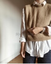 Winston vest round neck shorts temperament vest Chinese weaving graphic text description drawing