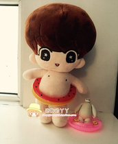Mini cute watermelon swimming circle lucky bag scene accessories BJD baby with 20CM doll got7 fried hair baby with