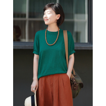 No good-sighted high-quality Swiss imported island cotton loose and comfortable round-collar short-sleeved T-shirt