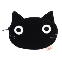 Carabat cute creative little black cat card bag coin small mobile phone bag earphone line hand pocket pocket