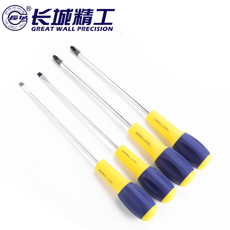 Great Wall Seiko screwdriver two-tone rubber-plastic handle Enhanced screwup cross I-screw screwdriver-Taobao