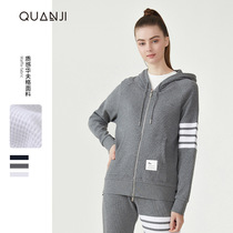 Lady waffg casual cardiovert with cap loose jacket lover fitting 2022 springtime minimalist new