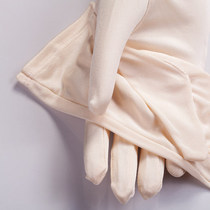 100%mulberry silk knitted disk beads silk gloves sunscreen long sleeves Sleep moisturizing moisturizing tender white gloves women