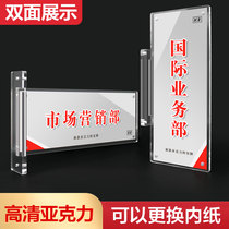 Department card Double-sided house number Acrylic material listing single-sided blank personalized custom classroom dormitory consultation room