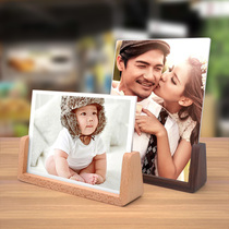 Photo frame set solid wood photo frame 6 inch exquisite acrylic frame album frame custom free photo wash