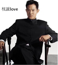 Hot sale Mens Chinese collar suit mens uniforms suit suit youth navy blue Black White