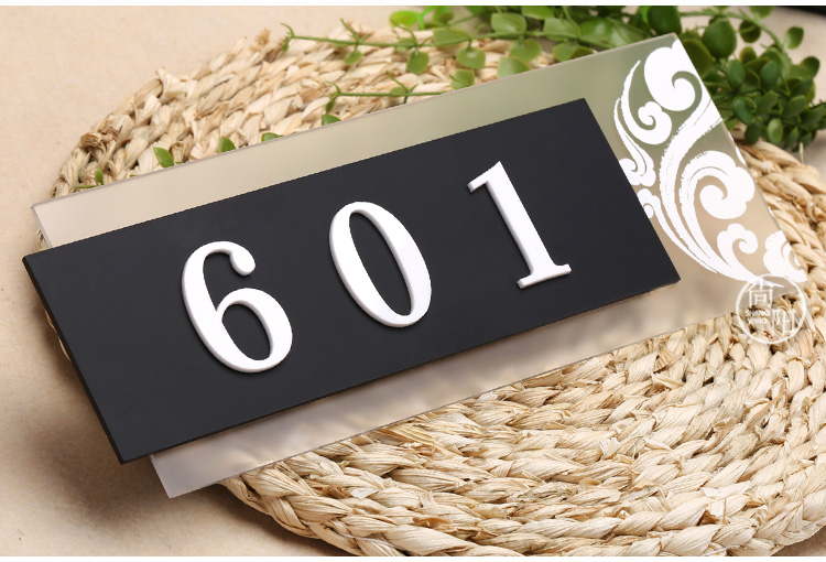 亚克力号码牌酒店门号牌标牌宾馆ktv门牌号数字牌包厢牌vip牌定做