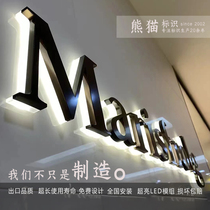 Luminous word custom signboard mini word stainless steel advertising door sign custom luminous word production and installation manufacturers