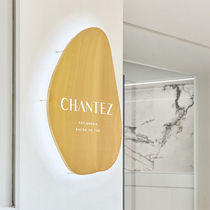 Stainless steel brushed titanium shop front door advertising sign logo luminous word door plate custom made