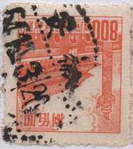 Chinese Stamp B 7-day Anmen Picture in 1954 ( Sixth Edition ) Anhui Place Name Postmark